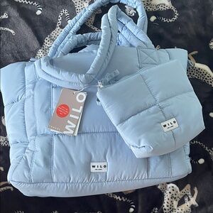 Wilo Quilted Puffer Bag w Clutch